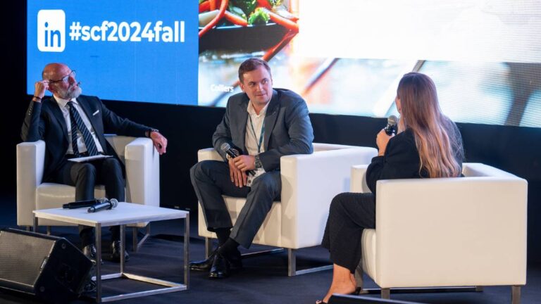Paulina Szymczukiewicz, Associate Director – Head of Marketing, Sierra Balmain i Radosław Rybiński, dyrektor zarządzający SCF